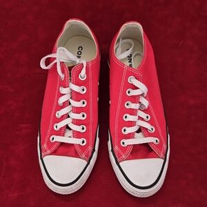 Converse Red Canvas Sneakers